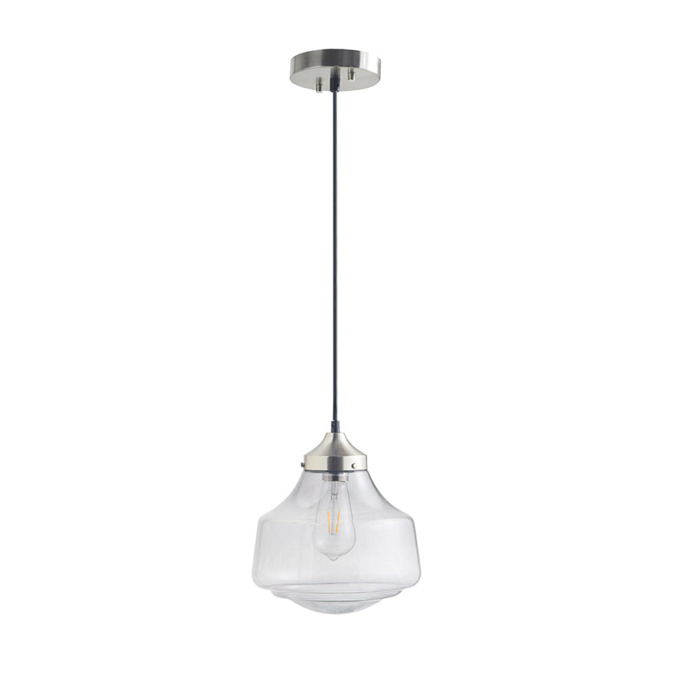 Smoke Grey Bell-Shaped Glass Pendant Light | Antique Brass Ceiling Mount, Modern Kitchen Hanging Fixture