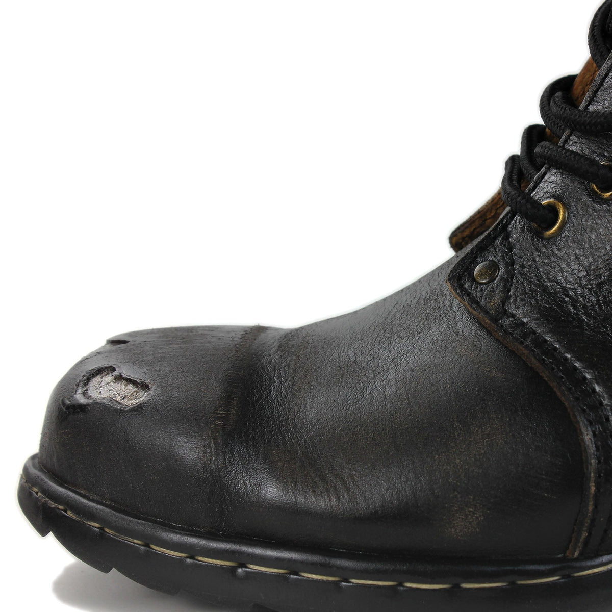 OSSTONE Moto Boots for Men Vintage Zipper-up Retro Leather Chukka Boots Distressed Rock n roll Bike Shoes Punk Boots OS-6015-3-E