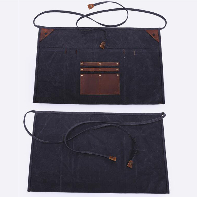 Waxed Canvas Gardening Apron Multifunction Craftsman Apron Retro Waterproof Apron YD5790
