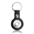 Genuine Leather AirTag Keychain – Protective Holder with Metal Ring