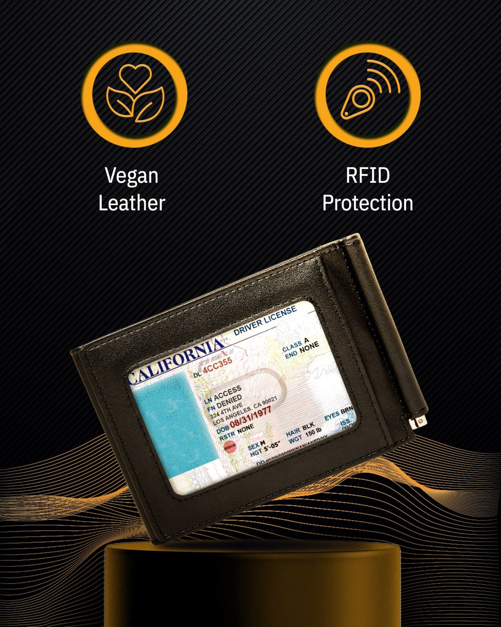Leather Trifold Wallet – Removable Money Clip