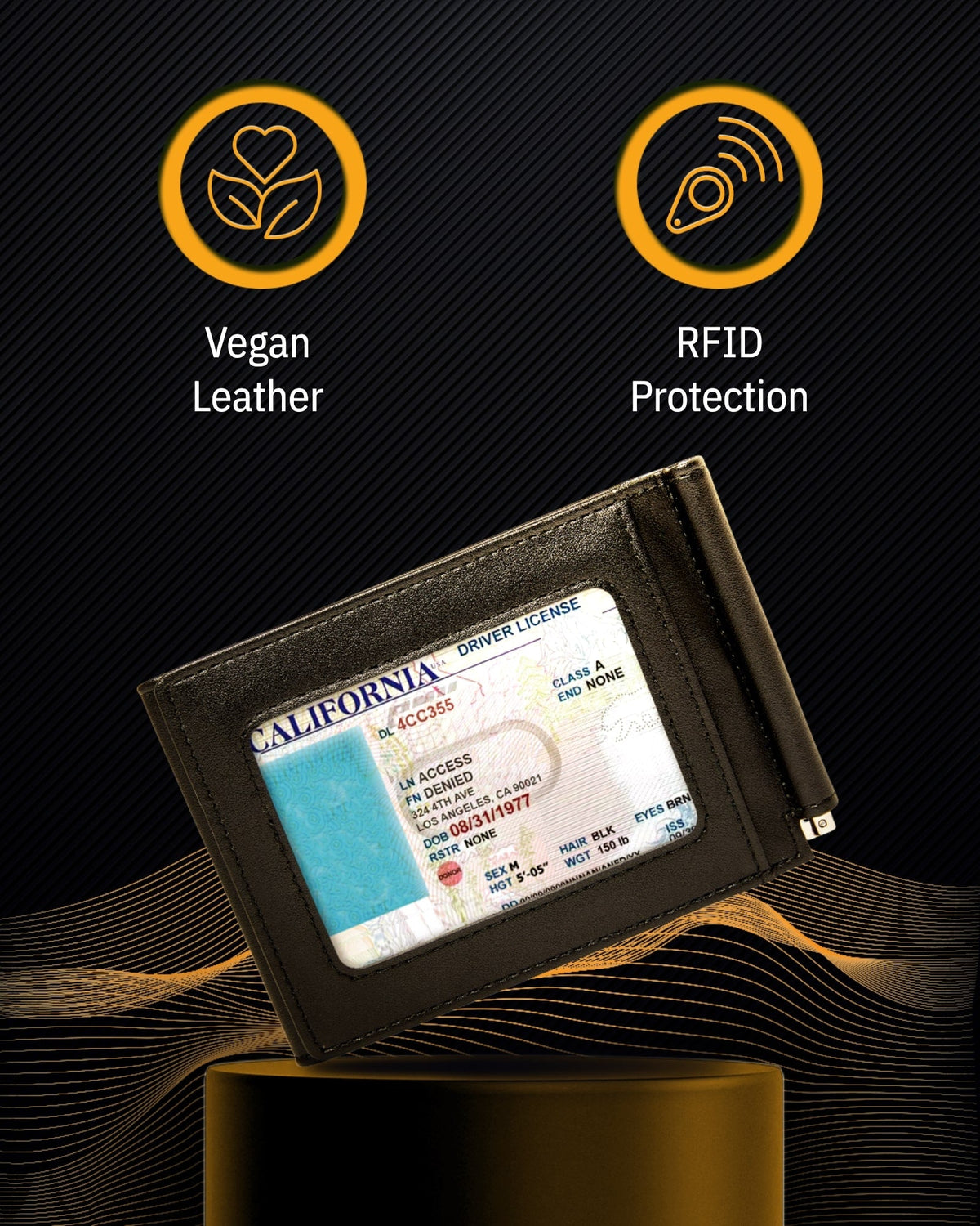 Leather Trifold Wallet – Removable Money Clip