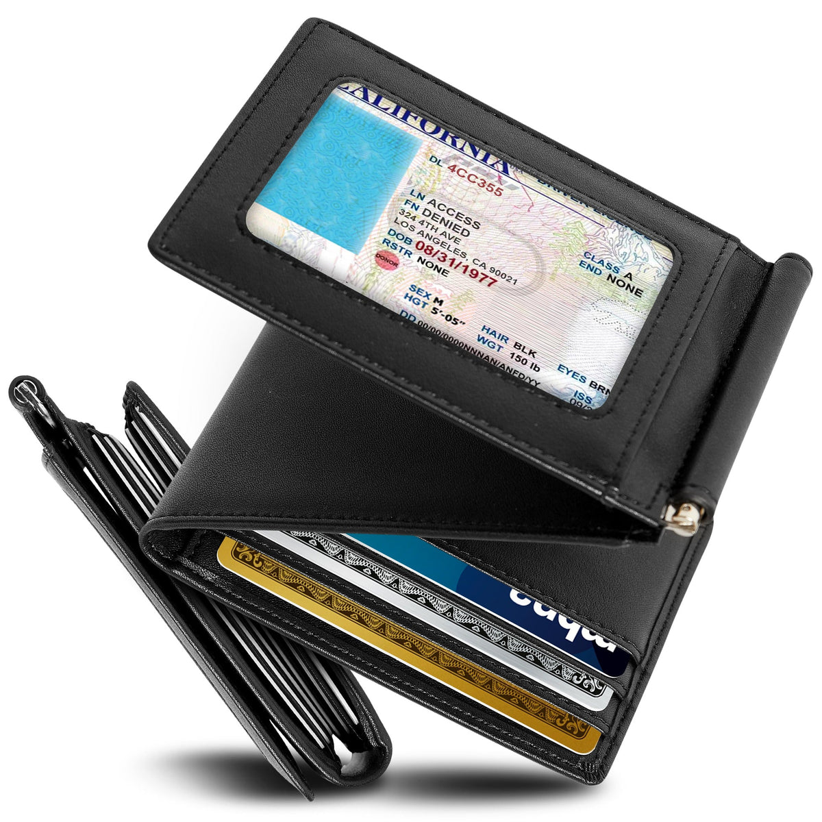 Leather Trifold Wallet – Removable Money Clip