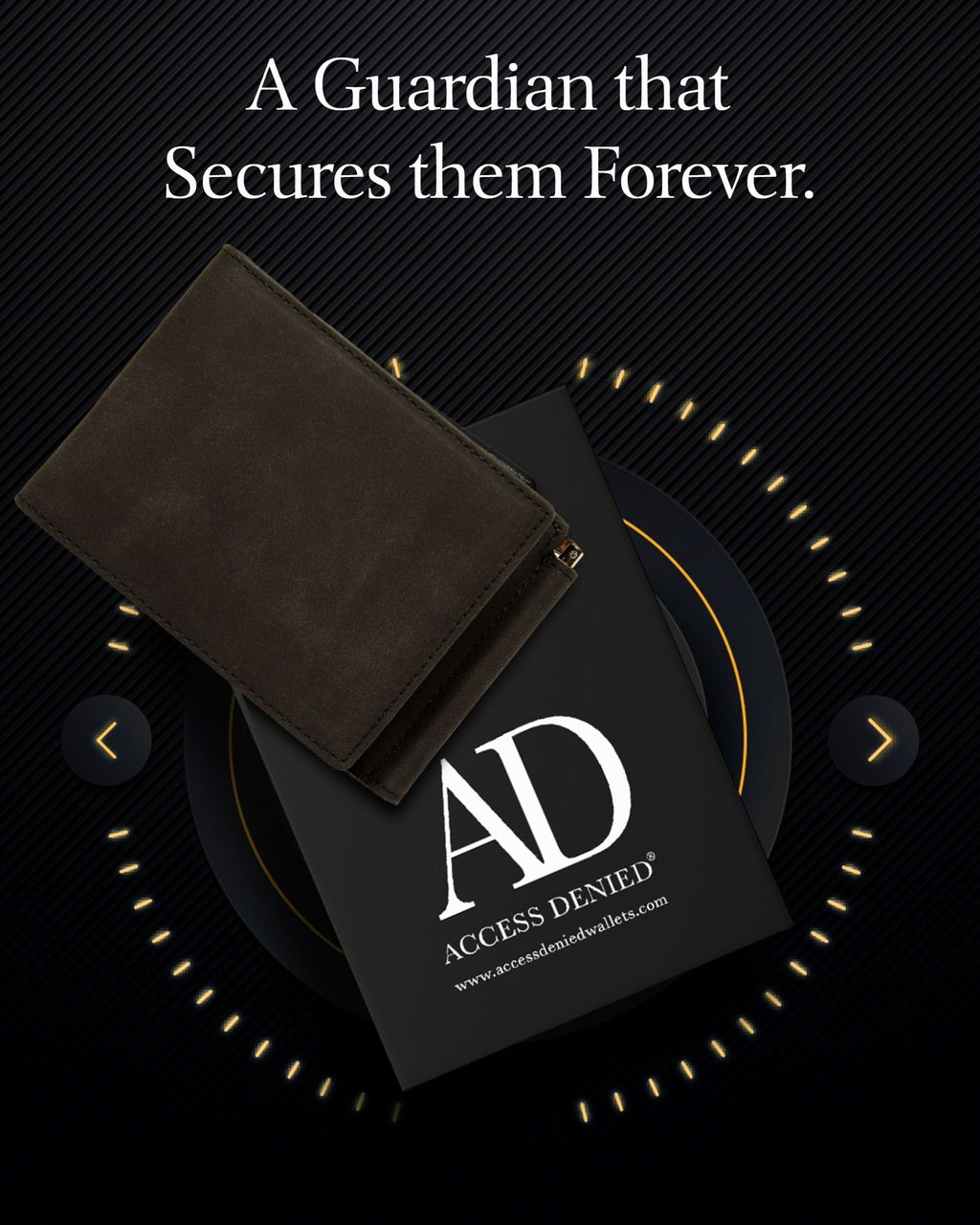 Leather Trifold Wallet – Removable Money Clip