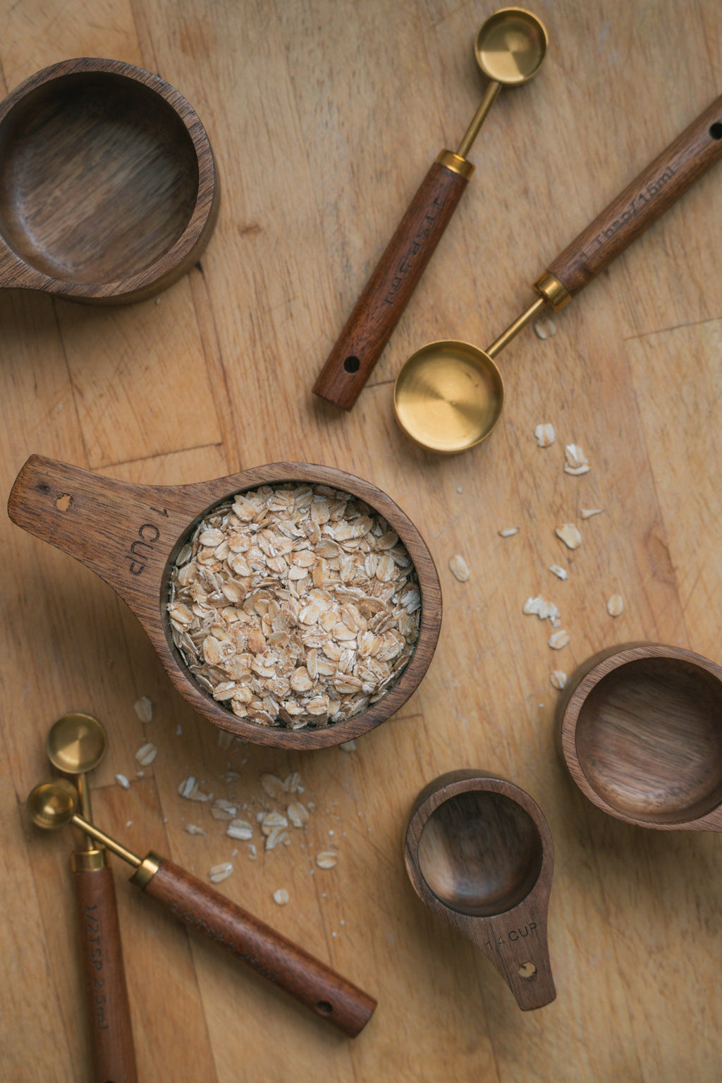 Wooden Measuring Cup Set | Natural Kitchen Tools