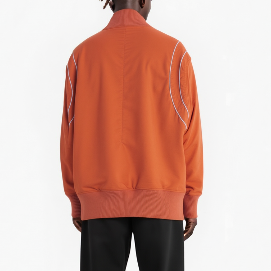 Men's Oversize Bomber Jacket in Orange - Konus Brand