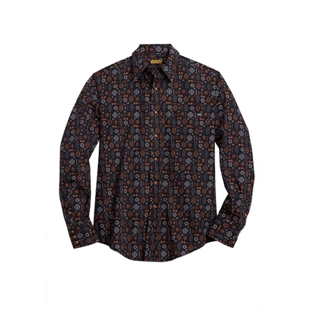 Tin Haul Aztec Print (Black) - Men's Western Shirt