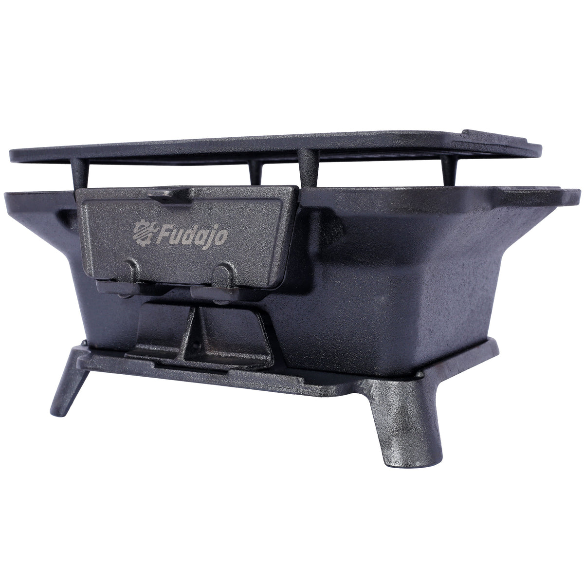 Oval Cast Iron Grill - Portable Outdoor Cooking