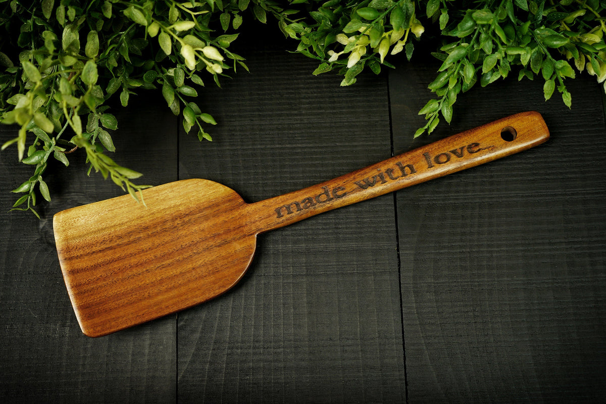 Personalized Wooden Acacia Spatula