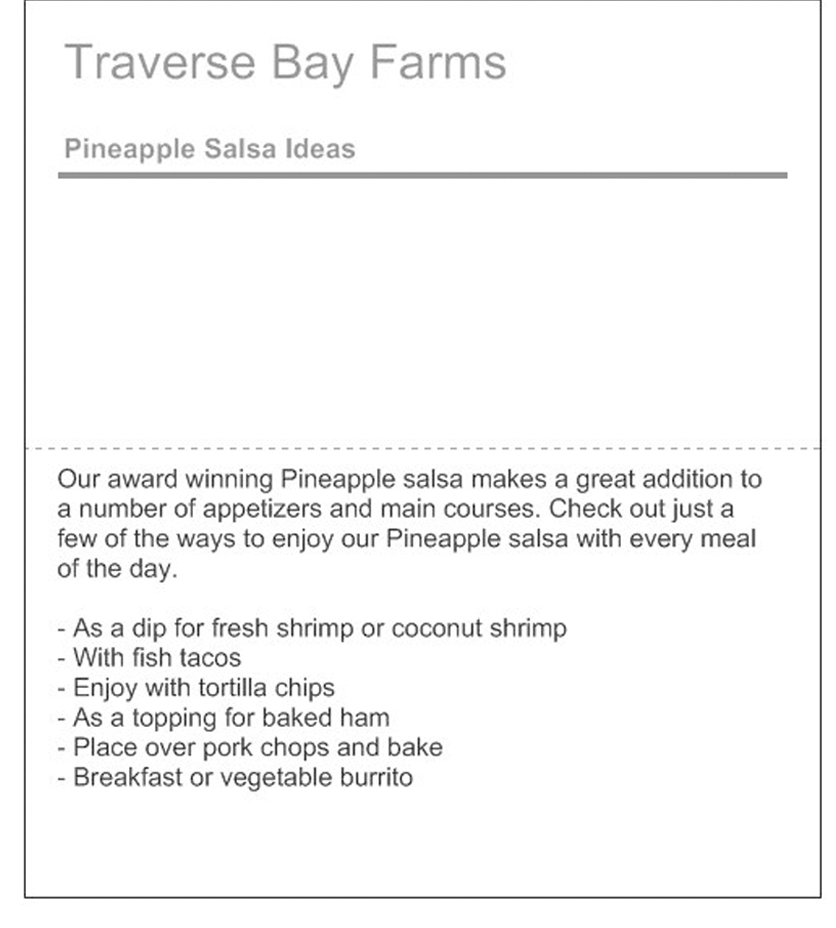 Pineapple Salsa - Medium, 16 oz