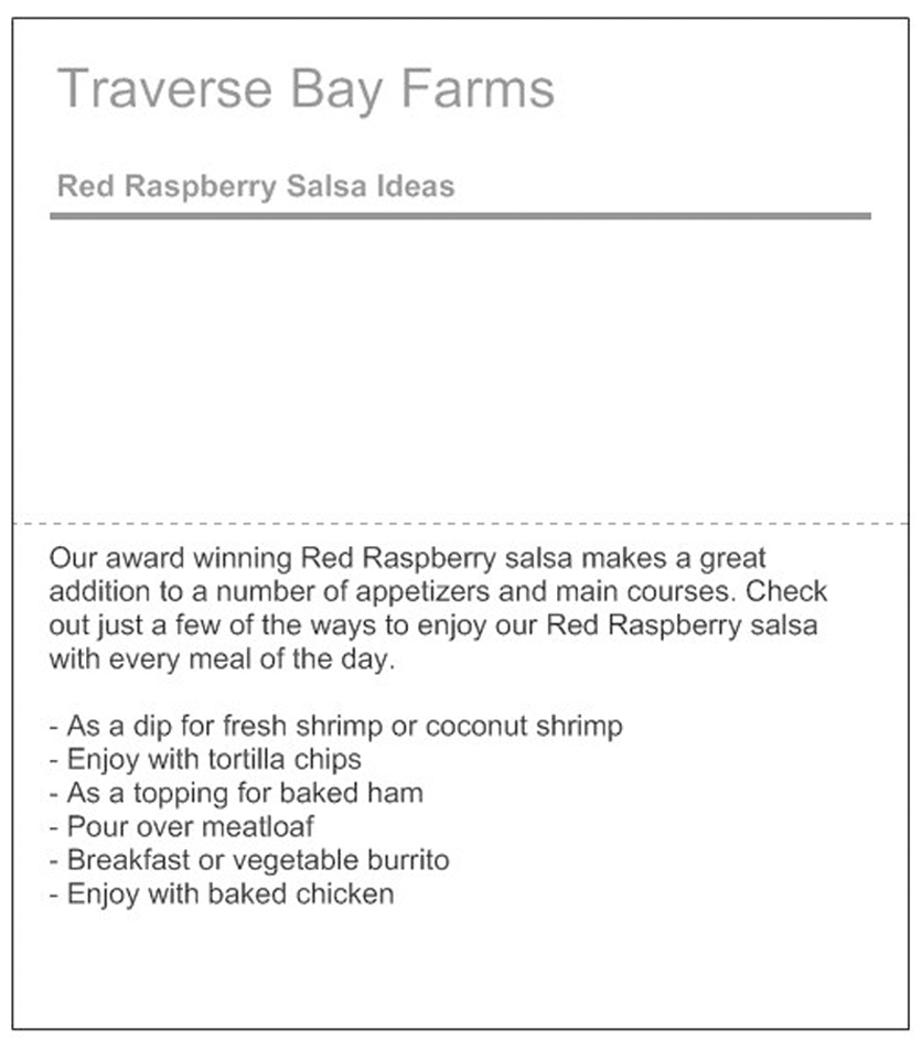 Red Raspberry Salsa - Medium, 16 oz